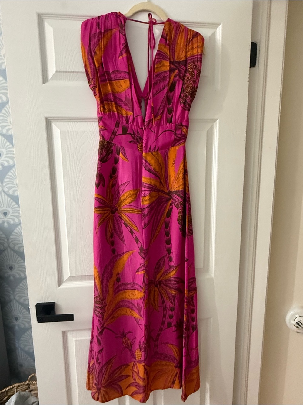 FARM Rio Pink and Orange Tropical Midi Dress - Picture 5 of 5